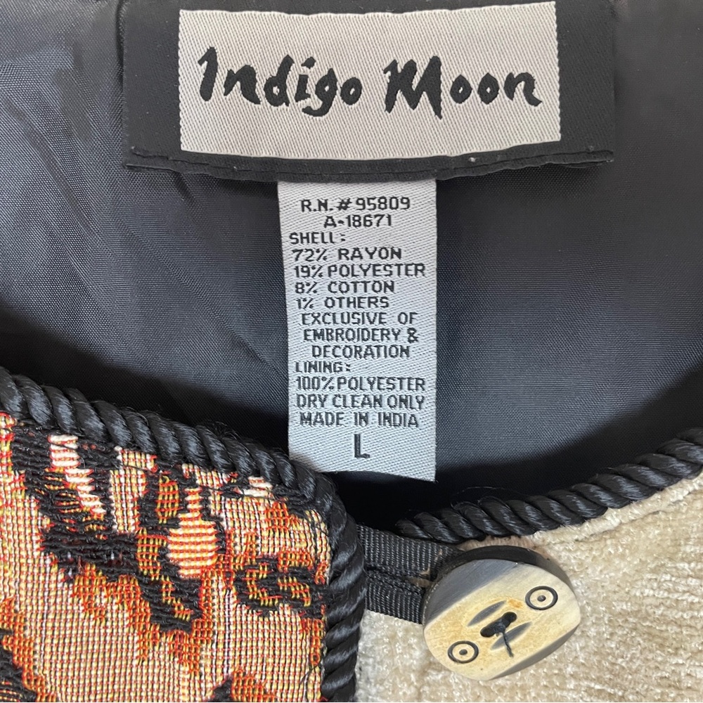 Indigo Moon Patchwork Tapestry Chenille Blazer Ja… - image 7